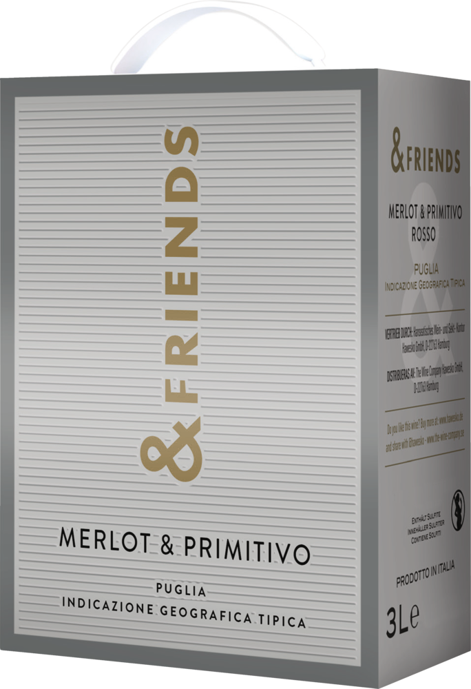 Friends & Grapes Merlot-Primitivo 2021, Apulien, Trocken 5963960 Rotwein Enzo